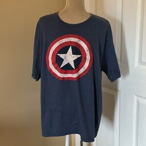 Marvel Blue Captain America Shield Tee